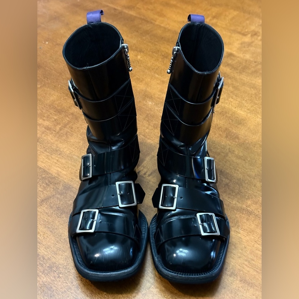 Eytys Rare “Cadiz” Goth/Punk/Moto/Combat Black Leather Boots Size 10.5